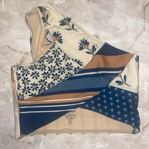 Nani Swim Patchwork crop one shoulder top